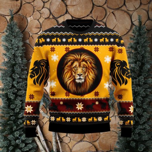 Lion Xmas Lion Lover Best Gift Ugly Christmas Sweater