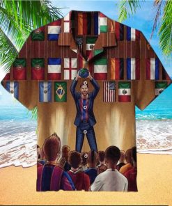 Lionel Messi The Goat Hawaiian Shirt Summer Beach Gift