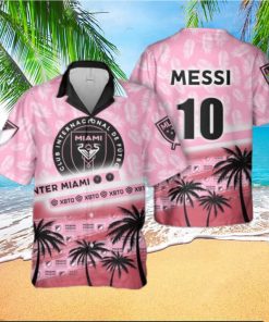 Lionel Messi The Goat Inter Miami 10 Hawaiian Shirt