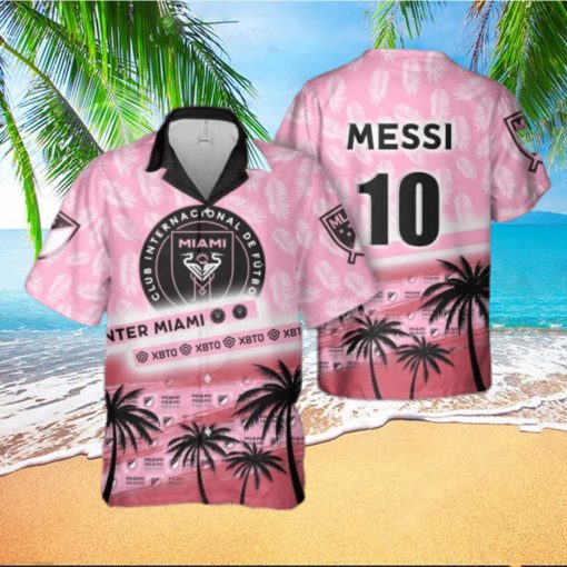 Lionel Messi The Goat Inter Miami 10 Hawaiian Shirt