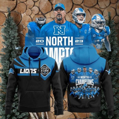 Lions Champs NFC North It’s A Lock Black Hoodie Combo