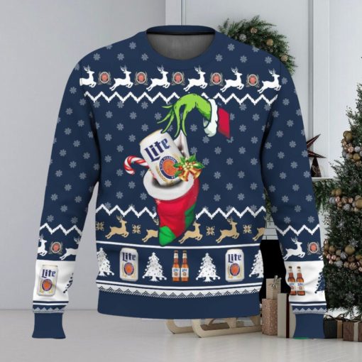 Lite Beer Grinch Hand Christmas Ugly Sweater Special Gift For Xmas