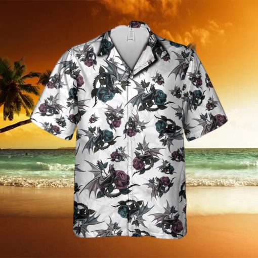 Litle Dragon   Rose On 3D Hawaiian Shirt Summer Gift For Men And Women