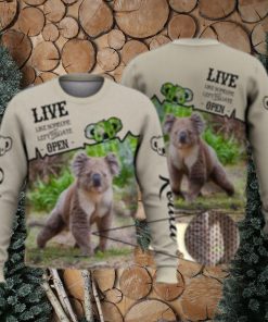 Live Like Some One Leave The Gat Open Koala 3D Full Print Ugly Sweater Christmas Gift Sweater