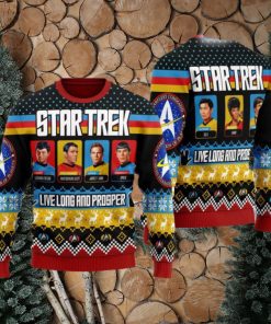 Live Long And Prosper Character Squares Christmas Sweater