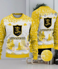 Livingston F.C. SPFL Scottish Snow Fall Pine Ugly sweater