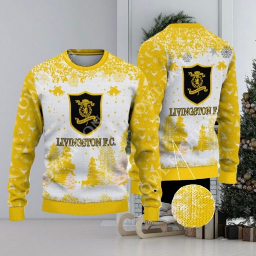 Livingston F.C. SPFL Scottish Snow Fall Pine Ugly sweater