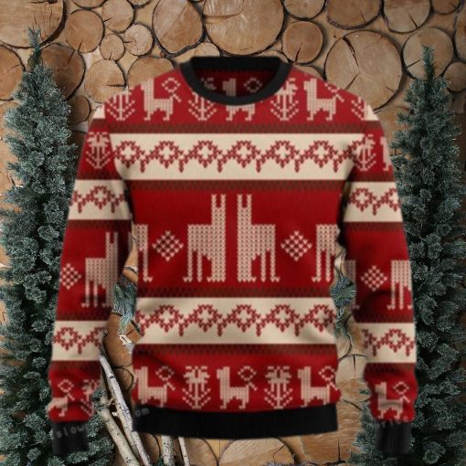 Llama Christmas Pattern Ugly Sweater Party