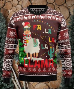 Llama Falalala Ugly Christmas Sweater Thankgiving Gift Men Women