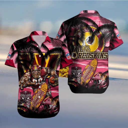 Logo Washington Commanders NFL Hawaiian shirt