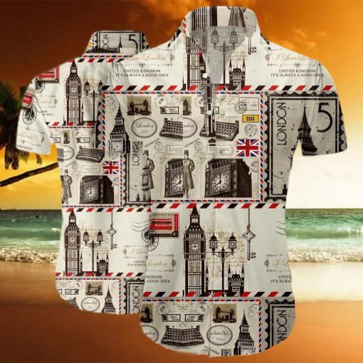 London Pattern Hawaiian Shirt Unisex Adult Hw2699 hawaiian shirt