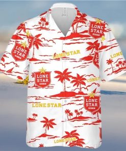 Lone Star Island Palm Leaves Hawaiian Shirt