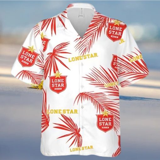 Lone Star Palm Leaves Pattern Hawaiian Shirt