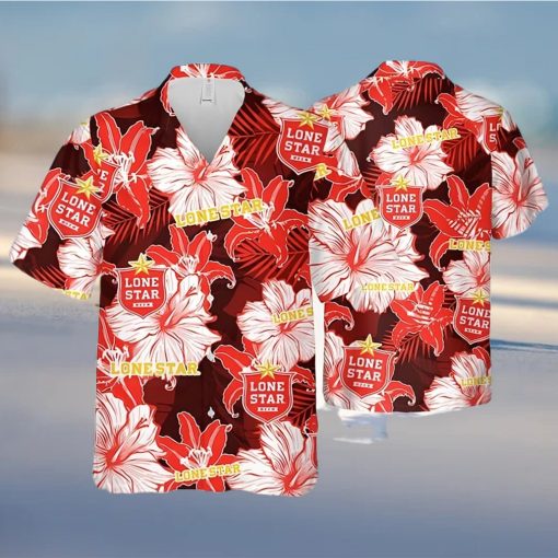 Lone Star Tropical Flower Pattern Hawaiian Shirt