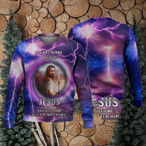 Lord Jesus Is With Me 3D Full Print Ugly Sweater Christmas Gift Sweater