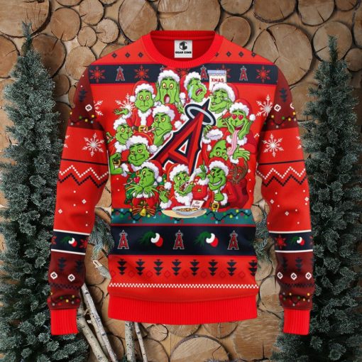 Los Angeles Angels 12 Grinch Xmas Day Christmas Ugly Sweater