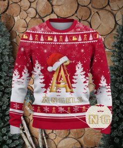 Los Angeles Angels Logo Wearing Santa Hat Christmas Gift Ugly Christmas Sweater For Men And Women Gift