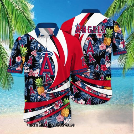 Los Angeles Angels MLB Flower All Over Printed Unisex Hawaiian Shirt