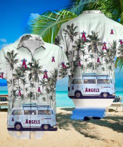 Los Angeles Angels MLB Hawaiian shirt Coconut Car Travel Logo For Men And Women