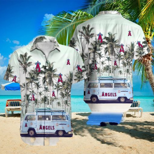 Los Angeles Angels MLB Hawaiian shirt Coconut Car Travel Logo For Men And Women