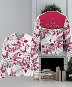 Los Angeles Angels Tropical Patterns Ugly Xmas Sweater