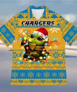 Los Angeles Chargers Baby Yoda Star Wars Christmas Hawaiian Shirt