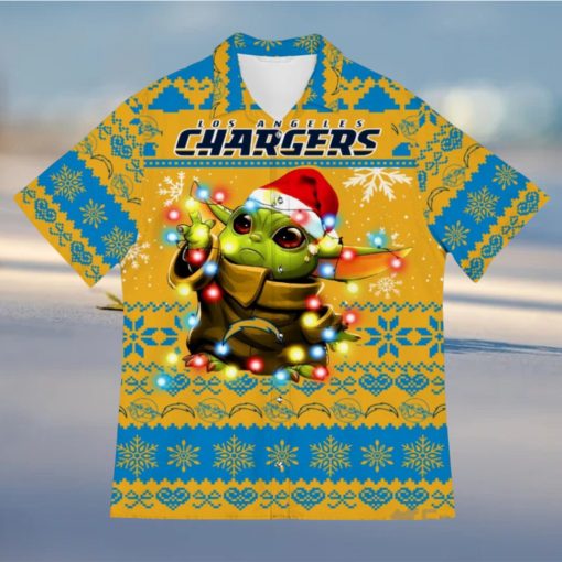 Los Angeles Chargers Baby Yoda Star Wars Christmas Hawaiian Shirt