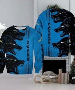 Los Angeles Chargers Halloween Wolf Jingle Ugly Sweater For Men And Women Gift Christmas