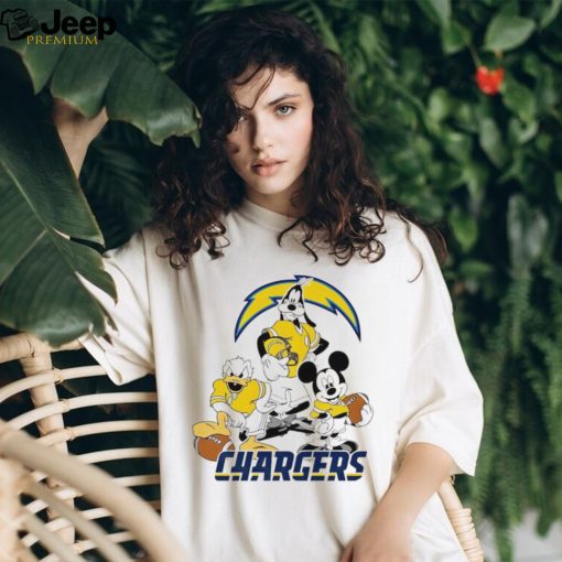 Los Angeles Chargers Mickey Pluto Donald Duck Disney shirt