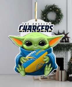 Los Angeles Chargers NFL Baby Yoda Star Wars Christmas Ornament