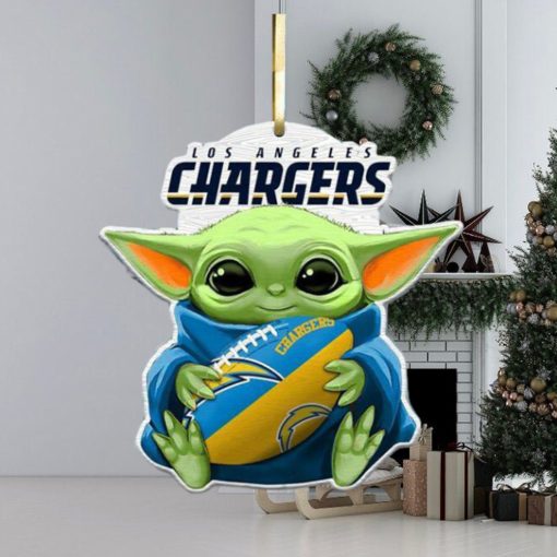 Los Angeles Chargers NFL Baby Yoda Star Wars Christmas Ornament