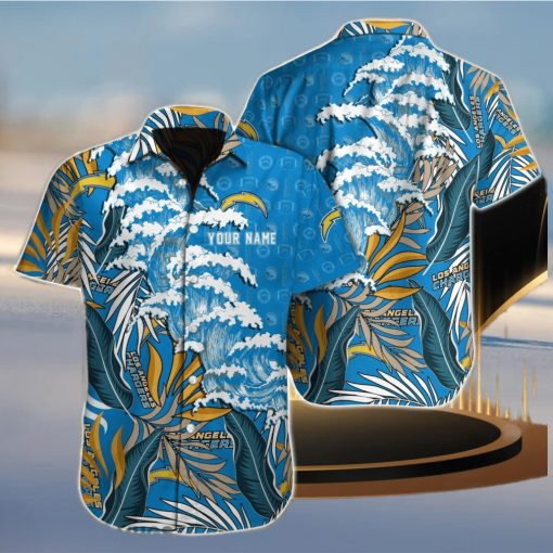 Los Angeles Chargers NFL Custom Name Hawaiian Shirt