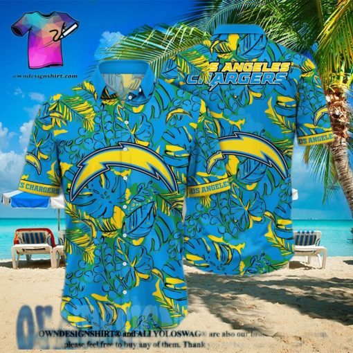 Los Angeles Chargers NFL Floral Full Print 3D Hawaiian Shirt