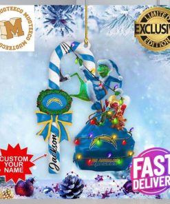 Los Angeles Chargers NFL Grinch Candy Cane Personalized Xmas Gifts Christmas Tree Decorations Ornament_69307510 1 800×800