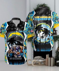 Los Angeles Chargers NFL Hawaiian Shirt Custom Name 3D All Over Printed Hawaii Shirt