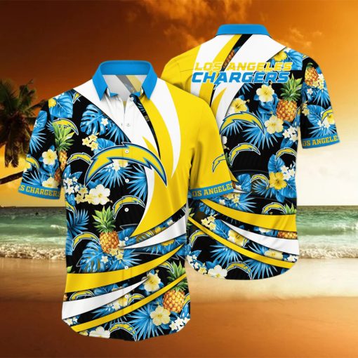 Los Angeles Chargers NFL Hawaiian Shirt Ocean Waves Aloha Shirt