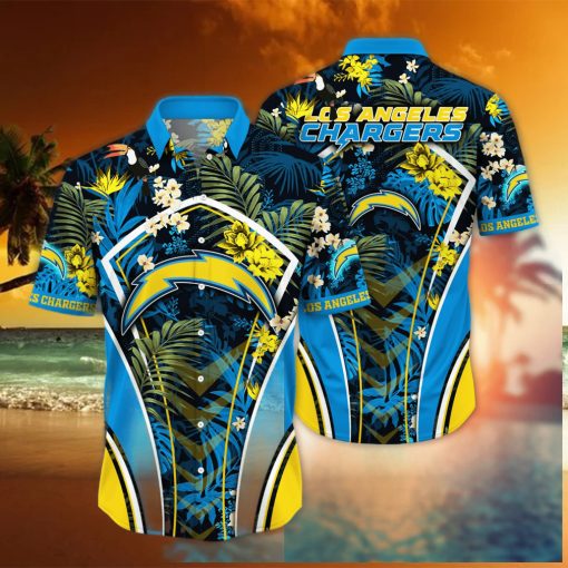 Los Angeles Chargers NFL Hawaiian Shirt Straw Hats Aloha Shirt