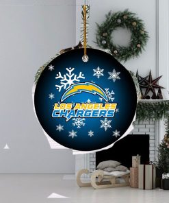 Los Angeles Chargers NFL Merry Christmas Circle Decorations Ornament