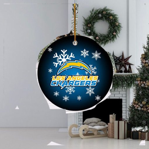 Los Angeles Chargers NFL Merry Christmas Circle Decorations Ornament