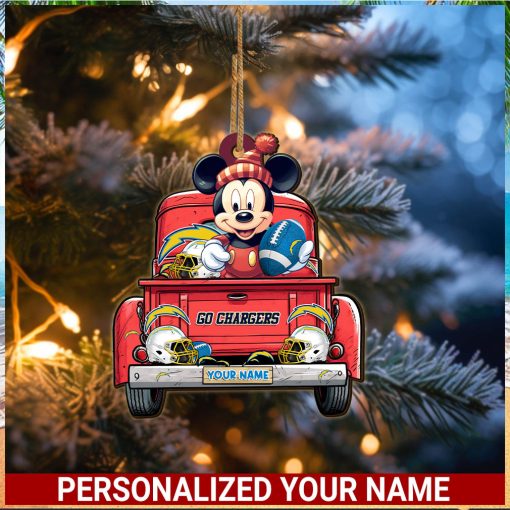 Los Angeles Chargers NFL Mickey Ornament Personalized Your Name SP12102348ID05