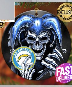 Los Angeles Chargers NFL Skull Joker 2023 Holiday Gifts Christmas Decorations Ornament