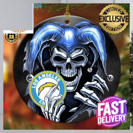 Los Angeles Chargers NFL Skull Joker 2023 Holiday Gifts Christmas Decorations Ornament