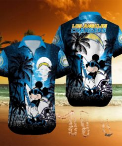 Los Angeles Chargers NFL Team Logo Baby Yoda Hawaiian Shirt