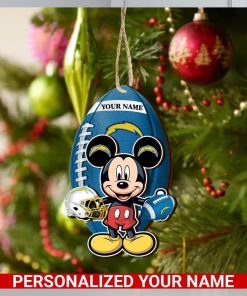 Los Angeles Chargers Personalized Your Name Mickey Mouse And NFL Team Ornament SP161023177ID03