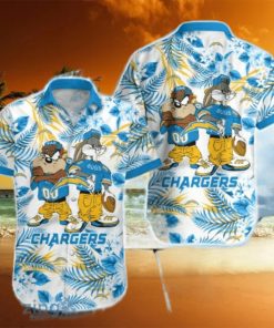 Los Angeles Chargers Taz And bugs NFL Teams Hawaiian Shirt Gift For Men And Women