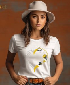 Los Angeles Chargers football heart helmet logo gift shirt