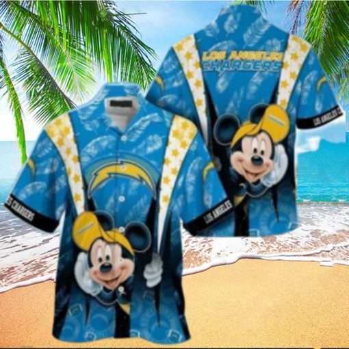 Los Angeles Chargers nfl mickey mouse Hawaiian Shirt custom for fan
