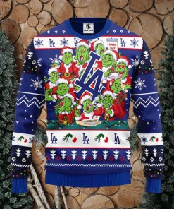 Los Angeles Dodgers 12 Grinch Xmas Day Christmas Ugly Sweater