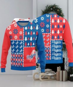 Los Angeles Dodgers Christmas Pine Trees Sweater