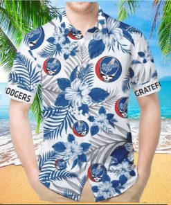 Los Angeles Dodgers Grateful Dead Button Up Hawaiian Shirt LA Dodgers Hawaiian Shirt